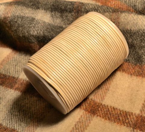 LEATHER CORD, IVORY COLOUR, ROUND, 2 MM, 1 M