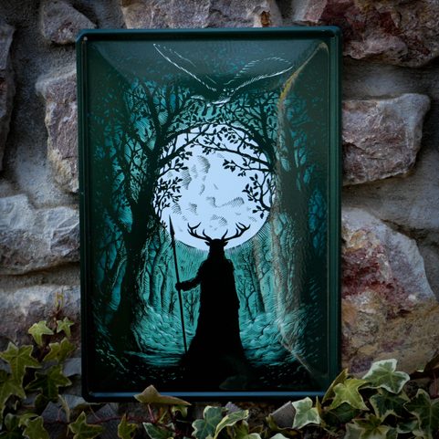 HERNE GUARDIAN OF THE FOREST ENAMEL SIGN