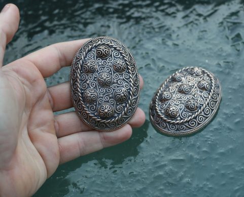 WIKINGERFIBEL, HEDEBY, BRONZE - PAAR