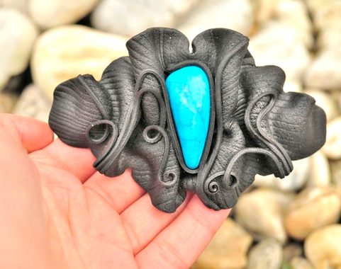 TURQUOISE HAIR CLASP