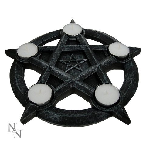 PENTAGRAM GOTHIC WICCAN TEALIGHT HOLDER