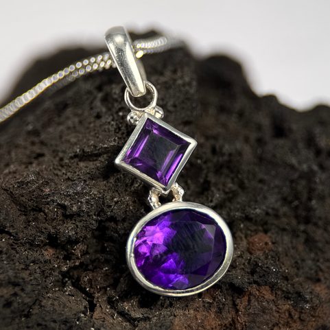 CAIRO, SILVER PENDANT, AMETHYST AG 925/1000