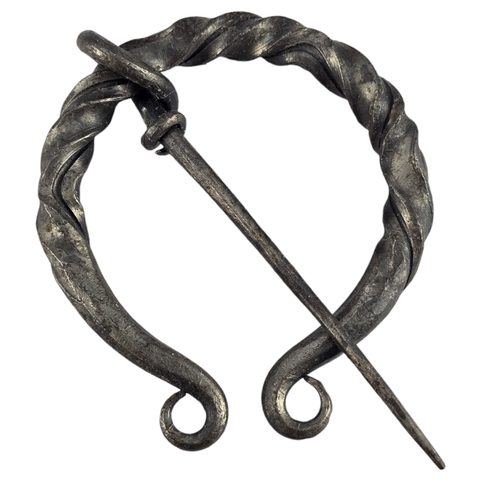 VIKING IRON BROOCH - DECORATED