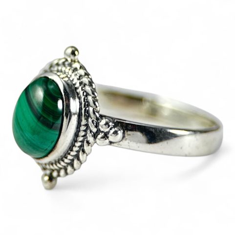 VIRIDIA, RING, MALACHITE SILVER 925/1000