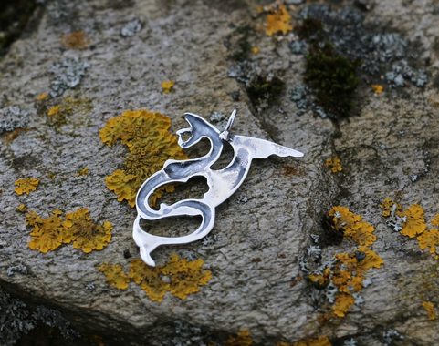 WATER DRAGON, SILVER PENDANT