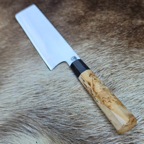 JAPANESE NAKIRI KNIFE, STAINLESS STEEL, BIRCH