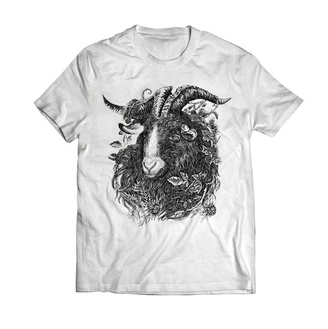 GOAT, MEN'S T-SHIRT WHITE, DRUID COLLECTION