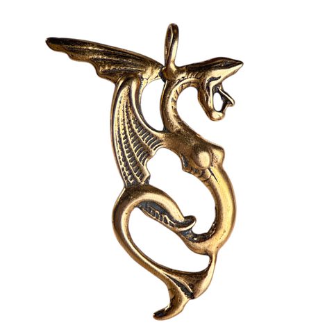 WATER DRAGON, BRONZE PENDANT
