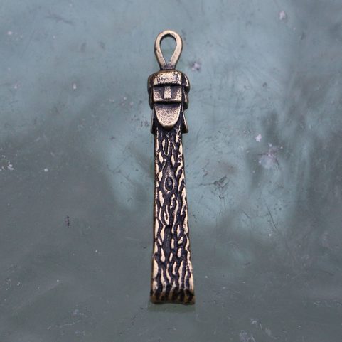 SVANTEVIT, SLAVIC GOD, PENDANT, ZINC, ANTIQUE BRASS