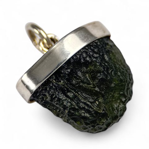 NEBULA, MOLDAVITE, PENDENTIF, ARGENT 925/1000
