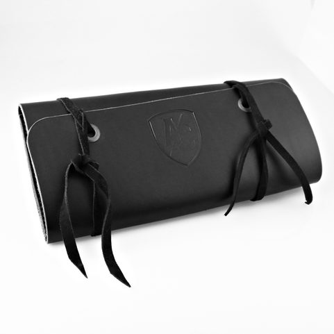 LEATHER SHEATH FOR THROWING KNIVES, BLACK