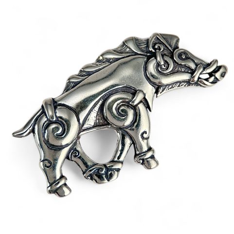 COLLACH - CELTIC BOAR PENDANT, SILVER, 10G