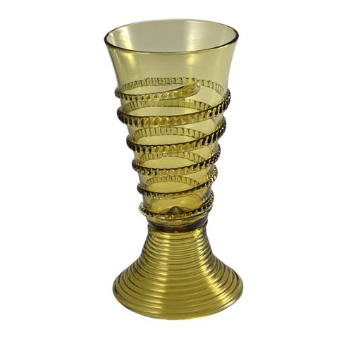 CLARE, GREEN FOREST GLASS, MEDIEVAL GOBLET