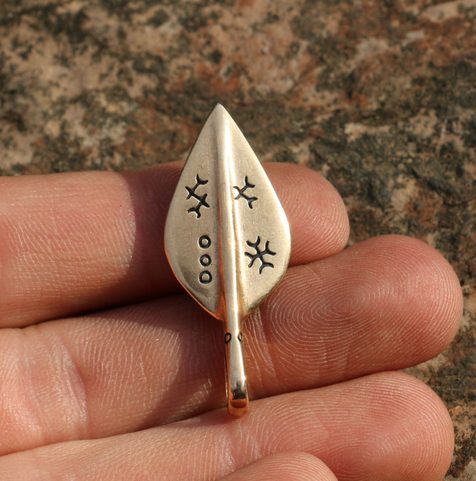 GERMANIC SPEARHEAD, BRONZE PENDANT
