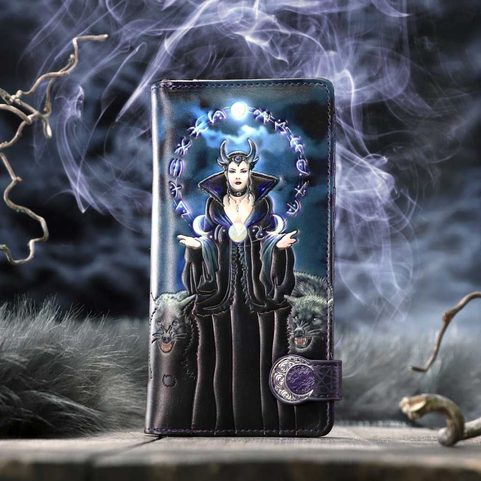 PORTE-MONNAIE GAUFRÉ SORCIÈRE DE LA LUNE ANNE STOKES 18.5CM