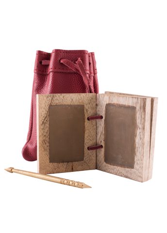 ANTIKES SCHREIBSET, WACHSTAFEL, GRIFFEL