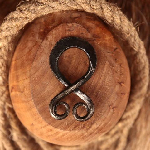 TROLL CROSS - FORGED IRON PENDANT