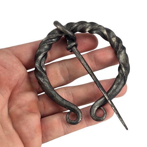 VIKING IRON BROOCH - DECORATED