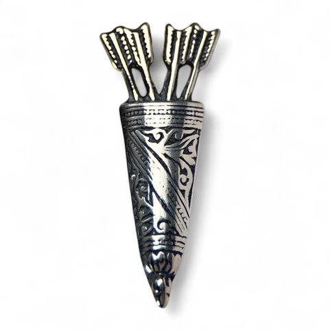 QUIVER, ARCHERY PENDANT, SILVER