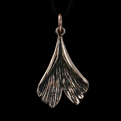 GINKGO, PENDANT, BRONZE