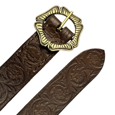 ALBION, CEINTURE EN CUIR MARRON