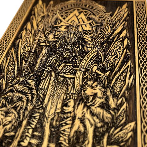 ODIN, WALL DECORATION, WOOD 32X46CM