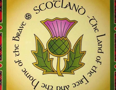 WOODEN COASTER SCOTLAND THE BRAVE