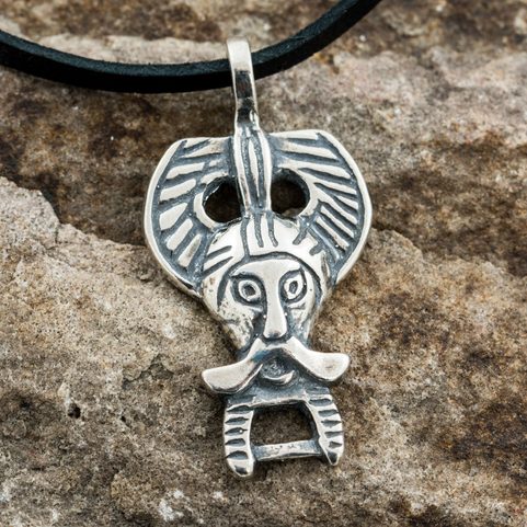 SILVER ODIN PENDANT, RIBE, AG 925