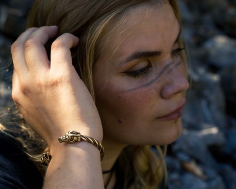 DREKI, WIKINGERDRACHE, ARMBAND, BRONZE