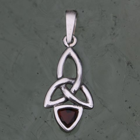KIRA - BOUCLES D'OREILLES, GRENAT, ARGENT