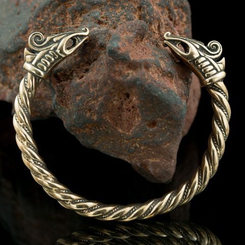DREKI, WIKINGERDRACHE, ARMBAND, BRONZE