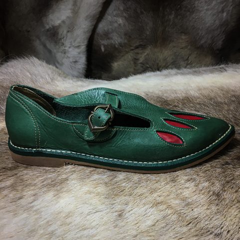 BAMBERG, MEDIEVAL SHOES, GREEN
