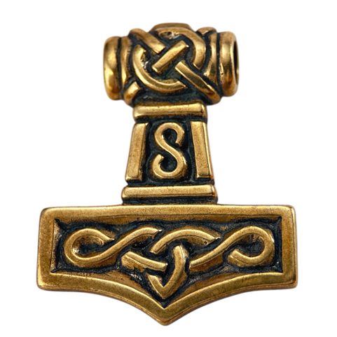 THOR'S HAMMER III, BRONZE PENDANT