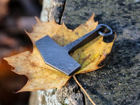 HEIMIR, THOR'S HAMMER, PENDANT, DAMASK STEEL