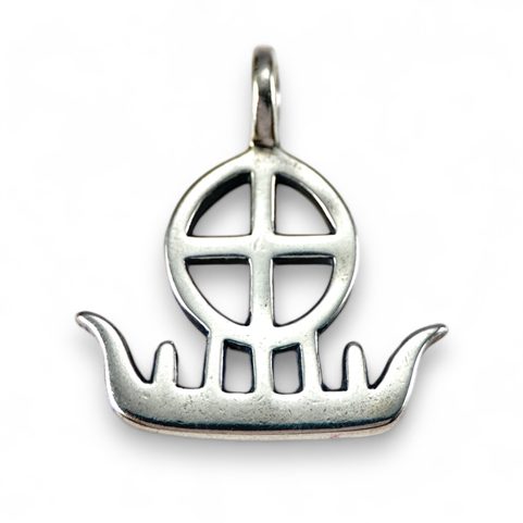 SUN BOAT, SILVER PENDANT