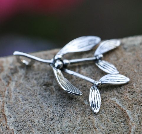DRUID MISTLETOE, PENDANT, SILVER