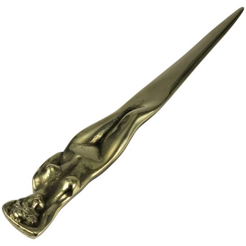 MUSE - ART NOUVEAU LETTER OPENER, BRASS