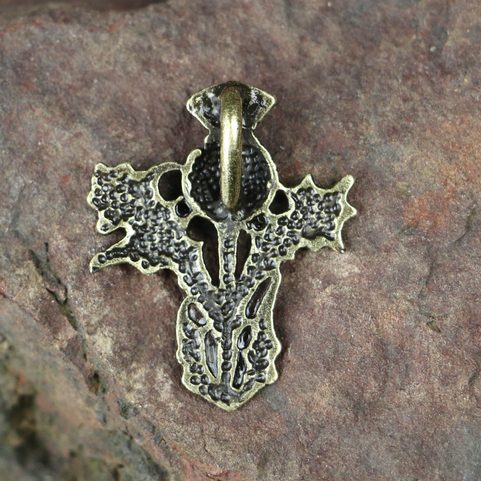 SCHOTTISCHE DISTEL, ANHÄNGER ZINK, ALTMESSING