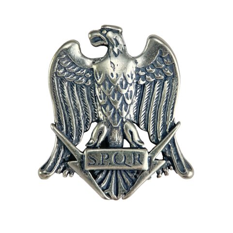 AQUILA, ROMAN EAGLE SPQR, STERLING SILVER PENDANT