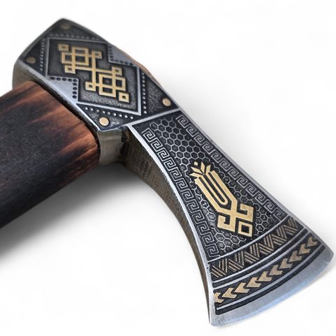 HACHE DE BERGER DORÉE, MOTIFS UKRAINIENS, TRANSCARPATIE