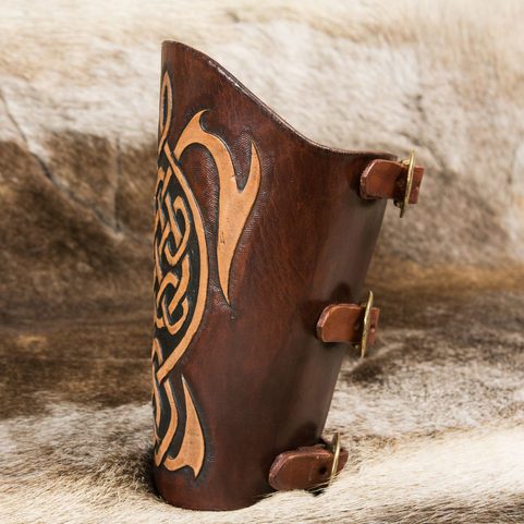 LEATHER BRACER, CELTIC DESIGN
