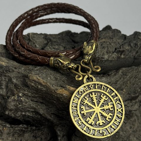 VEGVÍSIR, LEATHER BOLO - ZINC