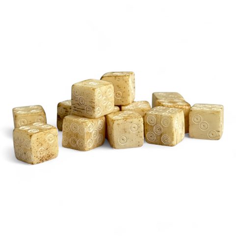 DÉS ROMAINS EN OS - JAUNE