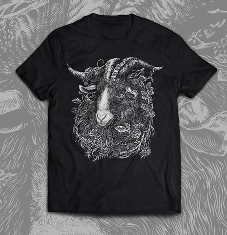 GOAT, MEN'S T-SHIRT BLACK, DRUID COLLECTION