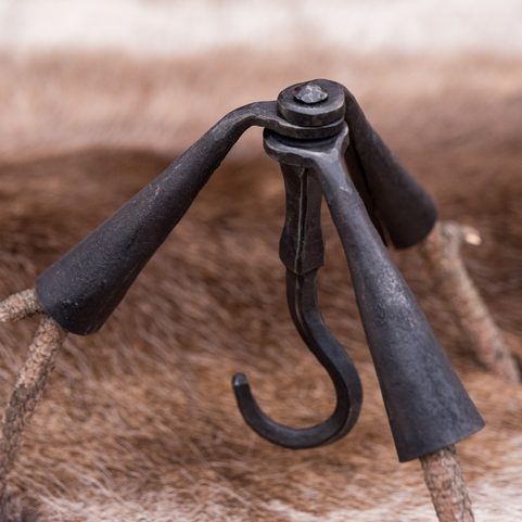 MEDIEVAL CAULDRON TRIPOD, FORGED