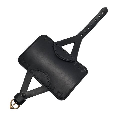 ARCHER' GUARD BALDRIC, LEATHER BRACER, BLACK