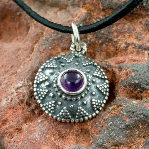 ISOLDA, AMETHYST, SILVER PENDANT