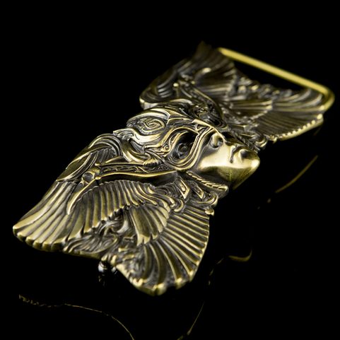 VALKYRIE, BELT BUCKLE, BRASS