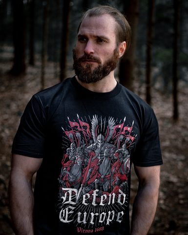 DEFEND EUROPE - POLISH HUSSARS 1683, MEN'S T-SHIRT