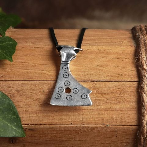 AXE OF PERUN, SILVER SLAVIC TALISMAN, AG 925